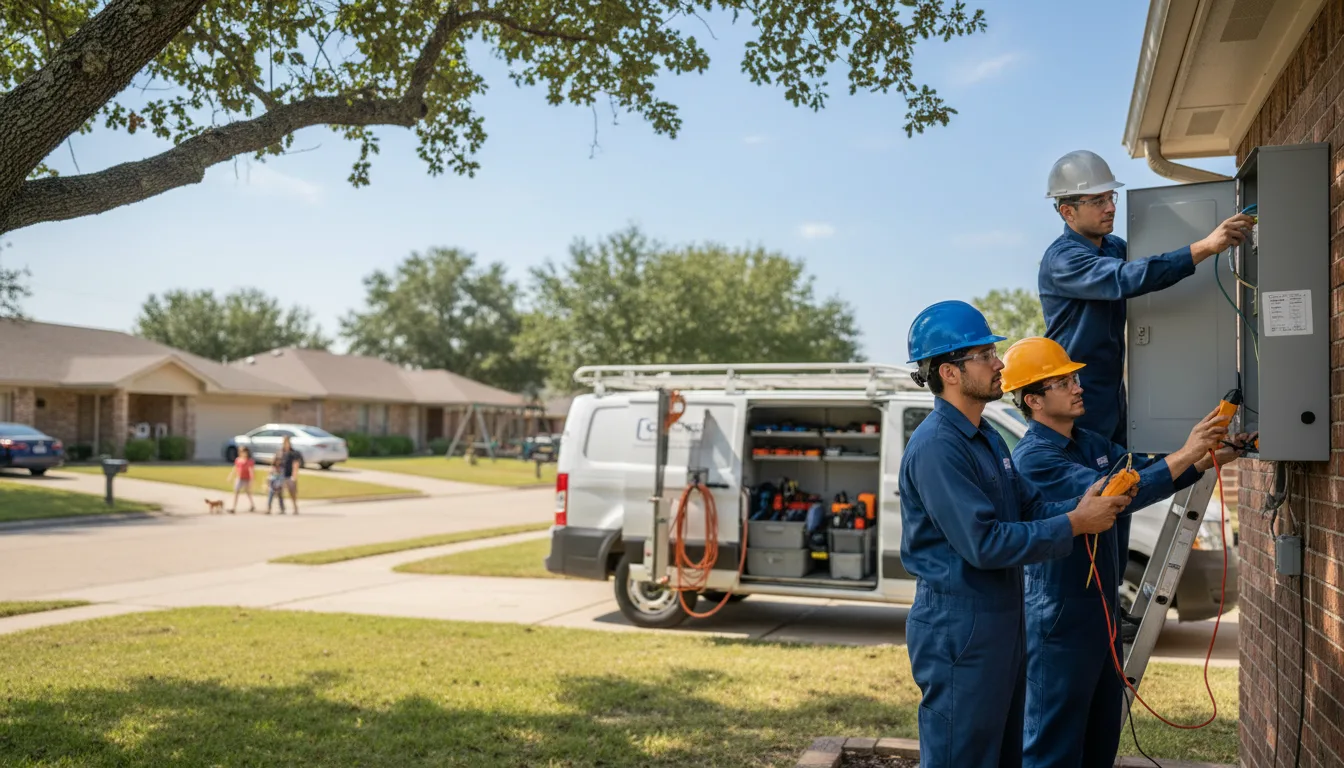 Certified electrician providing emergency electrical services in Denton, TX